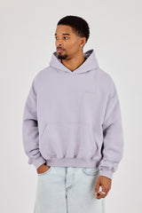 Mens Boxy Hoodie - Dusty Purple