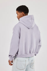 Mens Boxy Hoodie - Dusty Purple