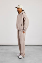 Herren-Hoodie im Boxy-Stil &amp; Relaxed Jogger – Stone
