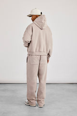 Herren-Hoodie im Boxy-Stil &amp; Relaxed Jogger – Stone