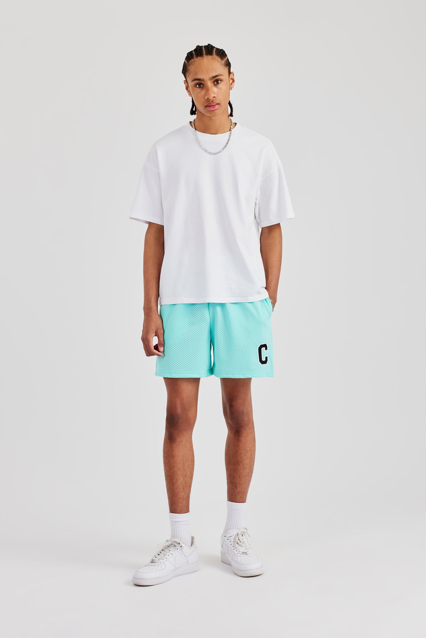 C Mesh Shorts - Aqua