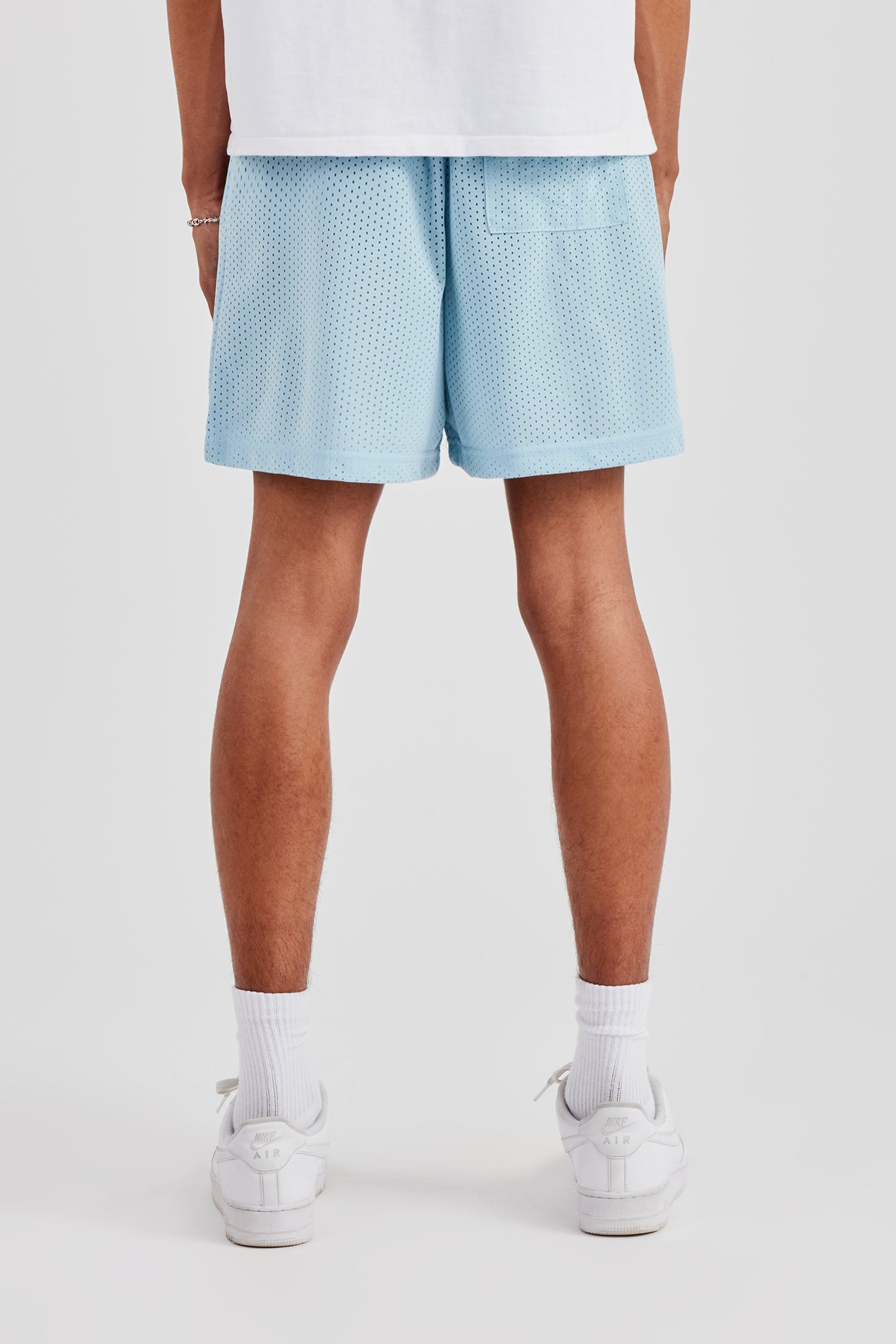 Cernucci Embroidered Mesh Short - Light Blue