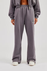 Moto Jogger mit weitem Bein – verwaschenes Anthrazit