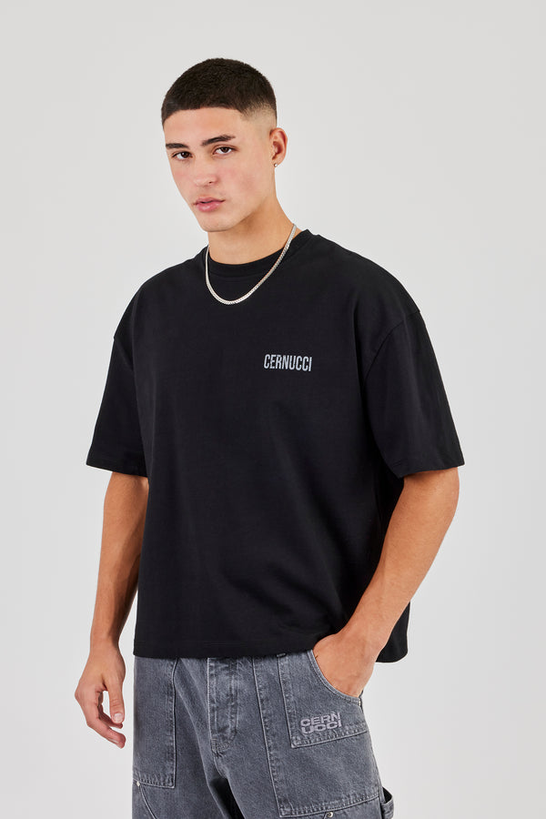 C Star Boxy T-Shirt - Black