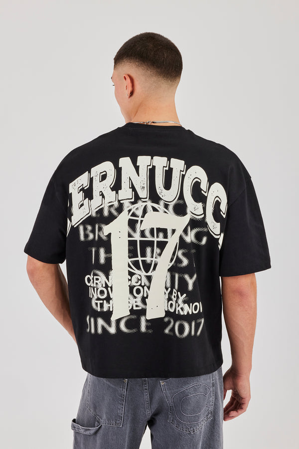 Since 2017 Back Print Boxy T-Shirt - Black