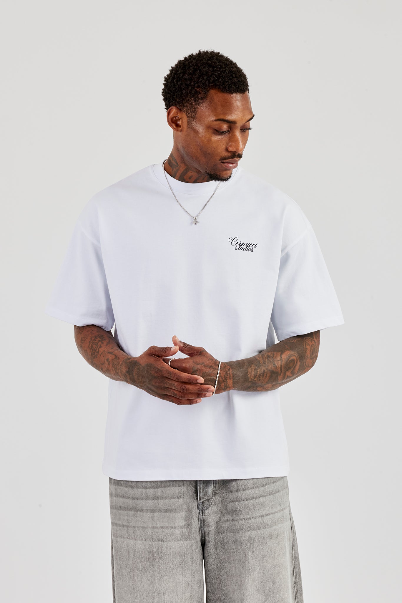 2017 Back Graphic Oversized T-Shirt - White