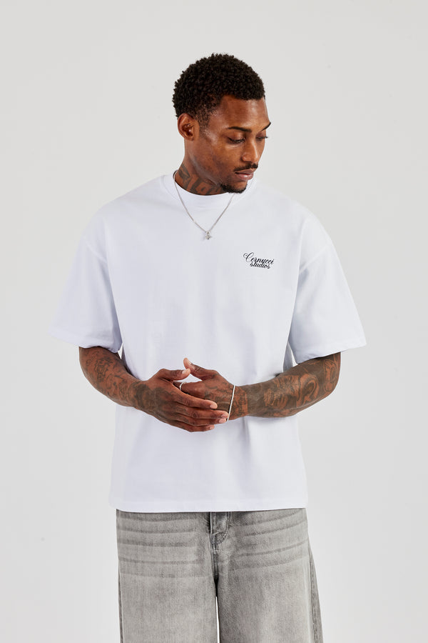 2017 Back Graphic Oversized T-Shirt - White