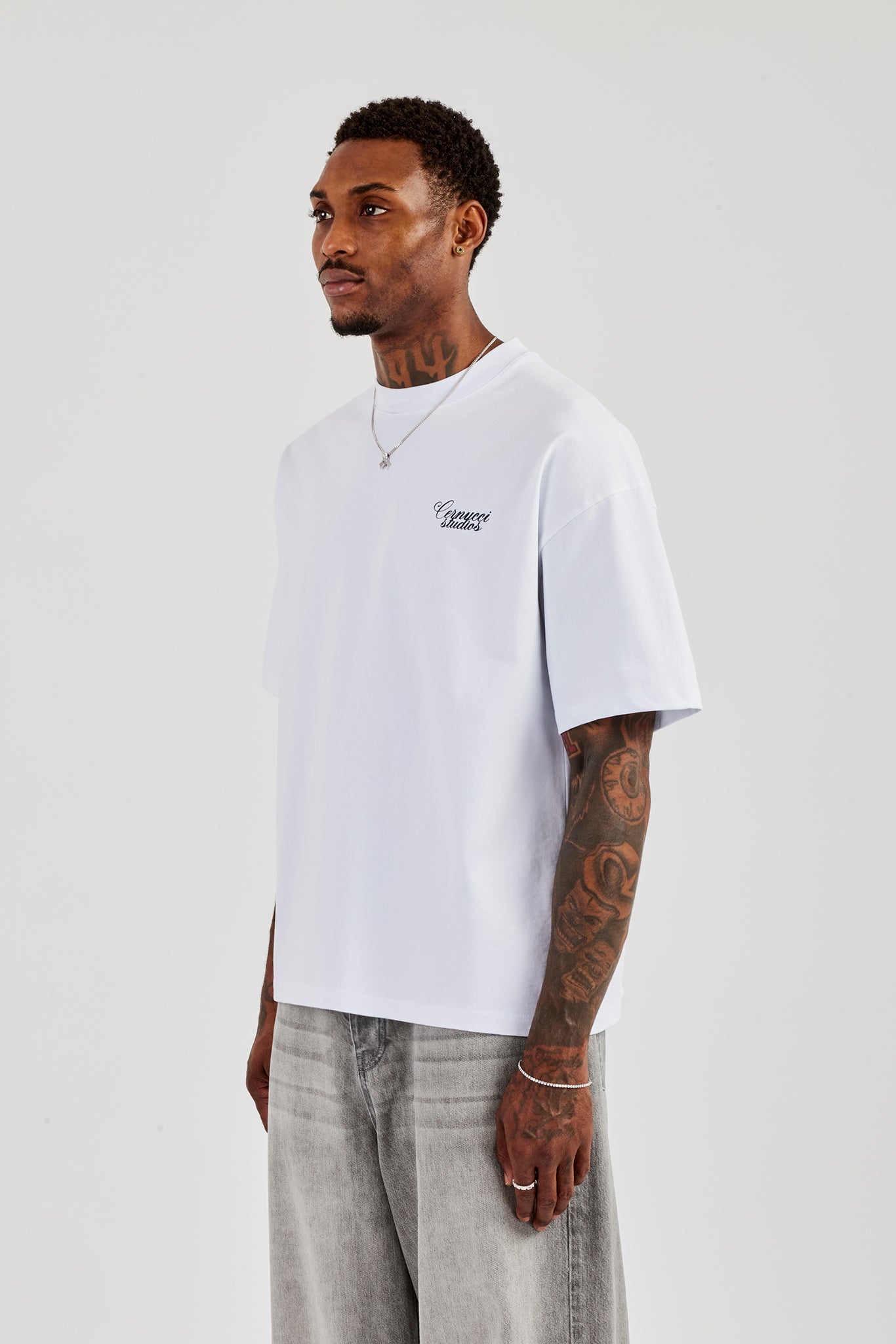 2017 Back Graphic Oversized T-Shirt - White