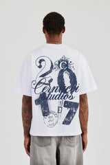 2017 Back Graphic Oversized T-Shirt - White