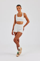 Racer Back Bralet & Jersey Boxer Short Set - Ash Grey