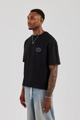 1886 Puff Print Boxy T-Shirt - Black