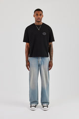 1886 Puff Print Boxy T-Shirt - Black