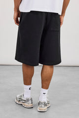 Embroidered Jersey Jort - Black