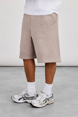 Embroidered Jersey Jort - Stone