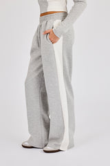 Soft Touch Panelled Jogger - Grey