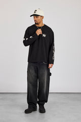 Long Sleeve Diamonds In Paradise T-Shirt - Black