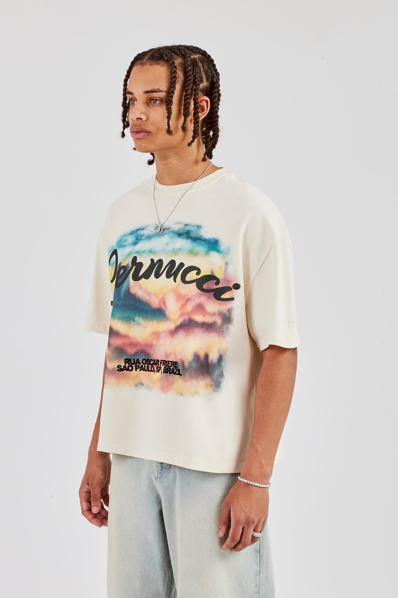 Boxy Printed T-Shirt - Off White