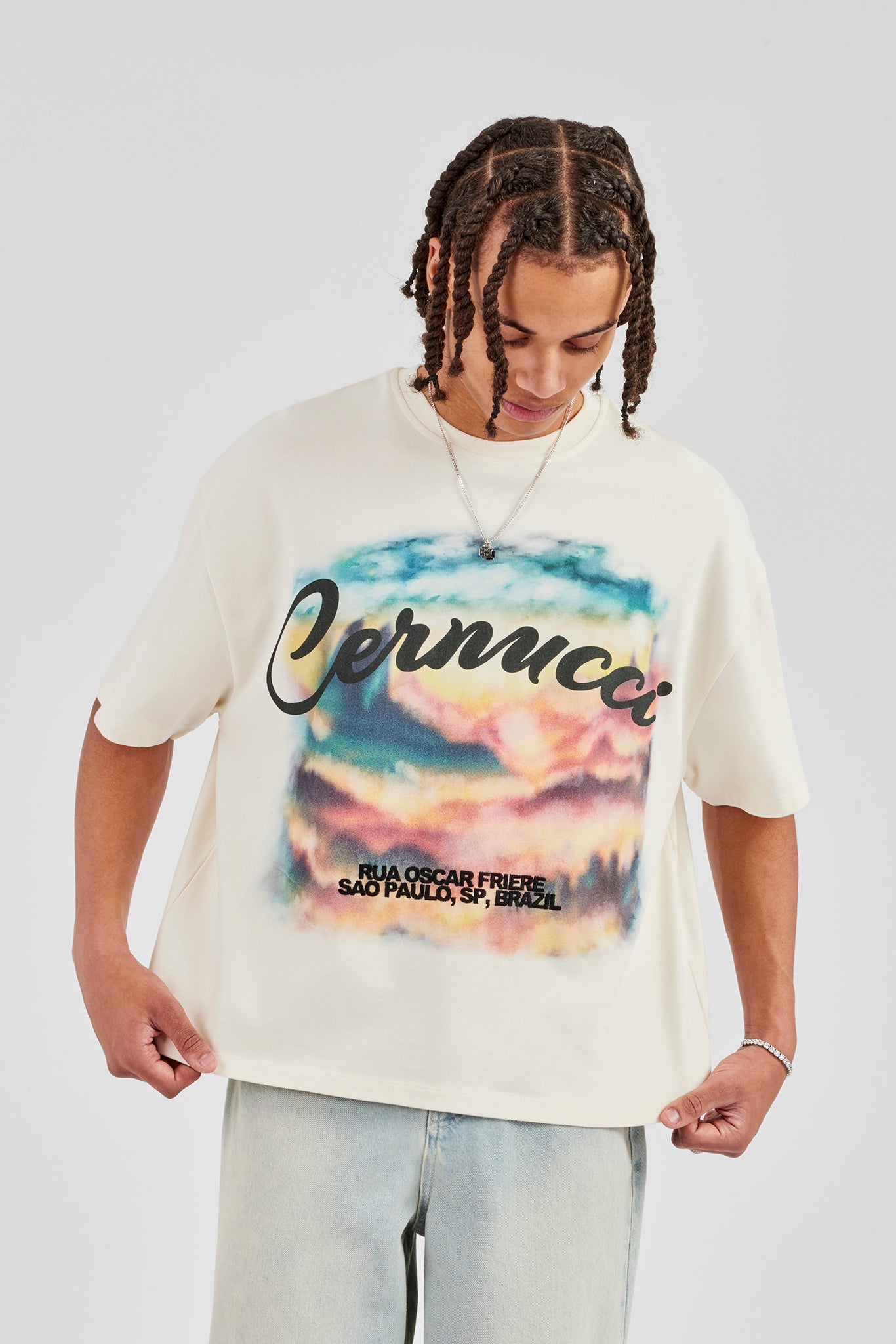 Boxy Printed T-Shirt - Off White