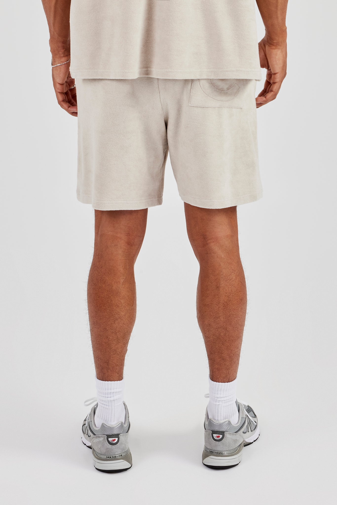 Terry Towelling Relaxed Short - Beige