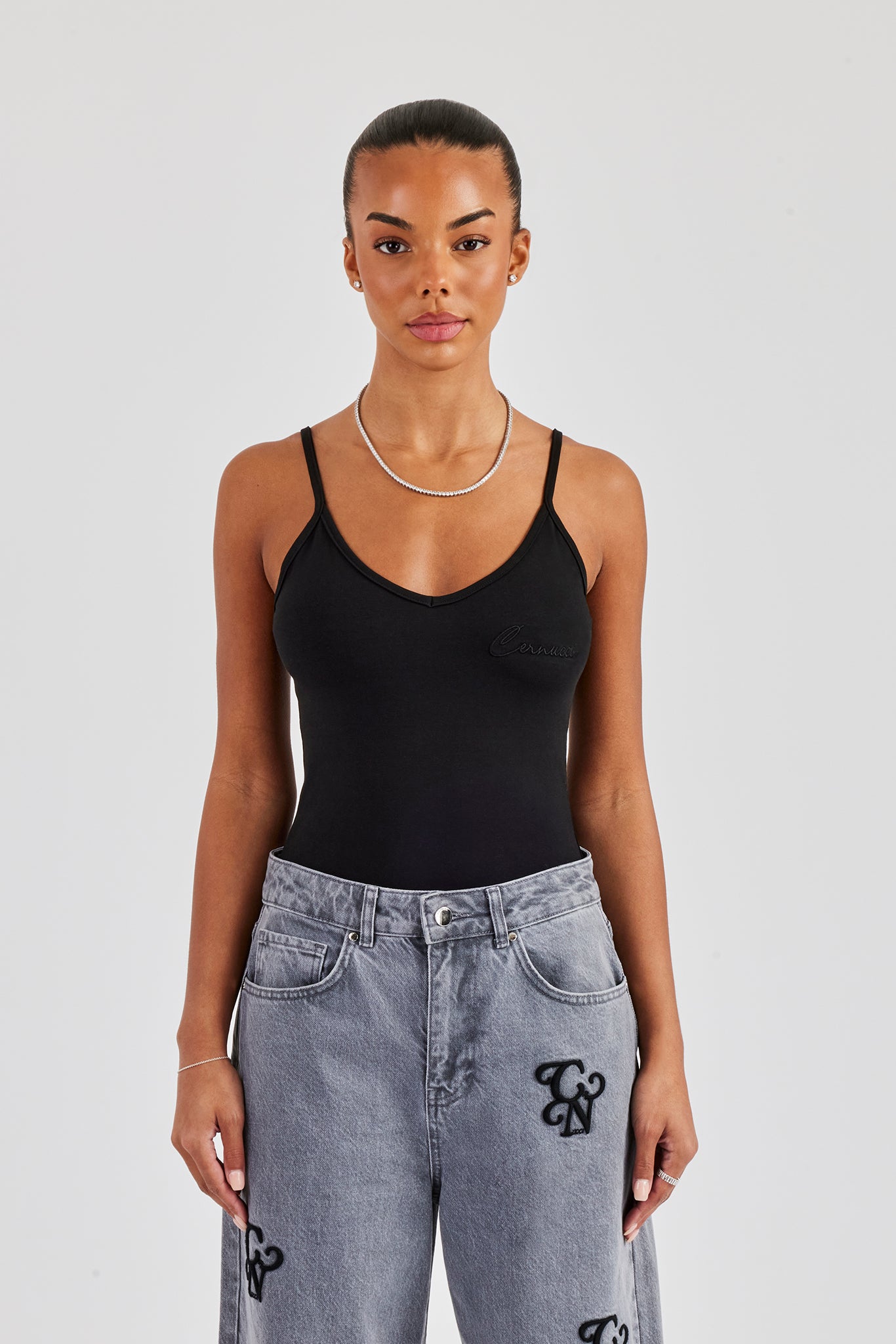 Cernucci Jersey Bodysuit - Black