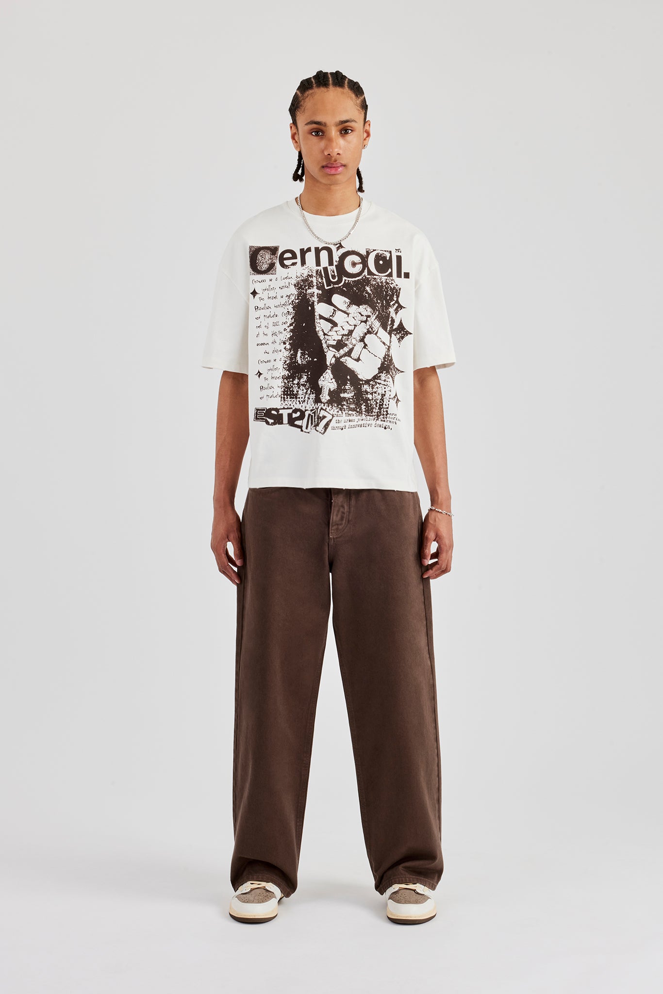 Boxy Short Sleeve T-Shirt - Off White | Mens Tees & Vests | Shop T