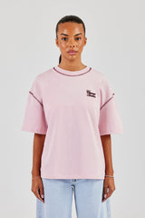 Studios Oversize-T-Shirt mit Rückenprint - Babyrosa