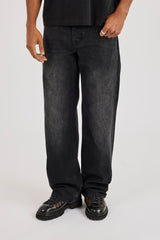 Mens Relaxed Jean - Washed Black