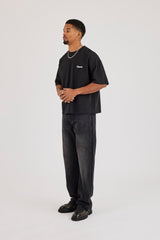 Mens Relaxed Jean - Washed Black