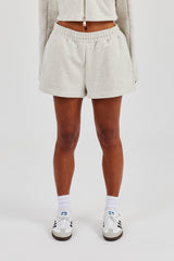 Bestickte Shorts - Aschgrau