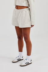 Bestickte Shorts - Aschgrau