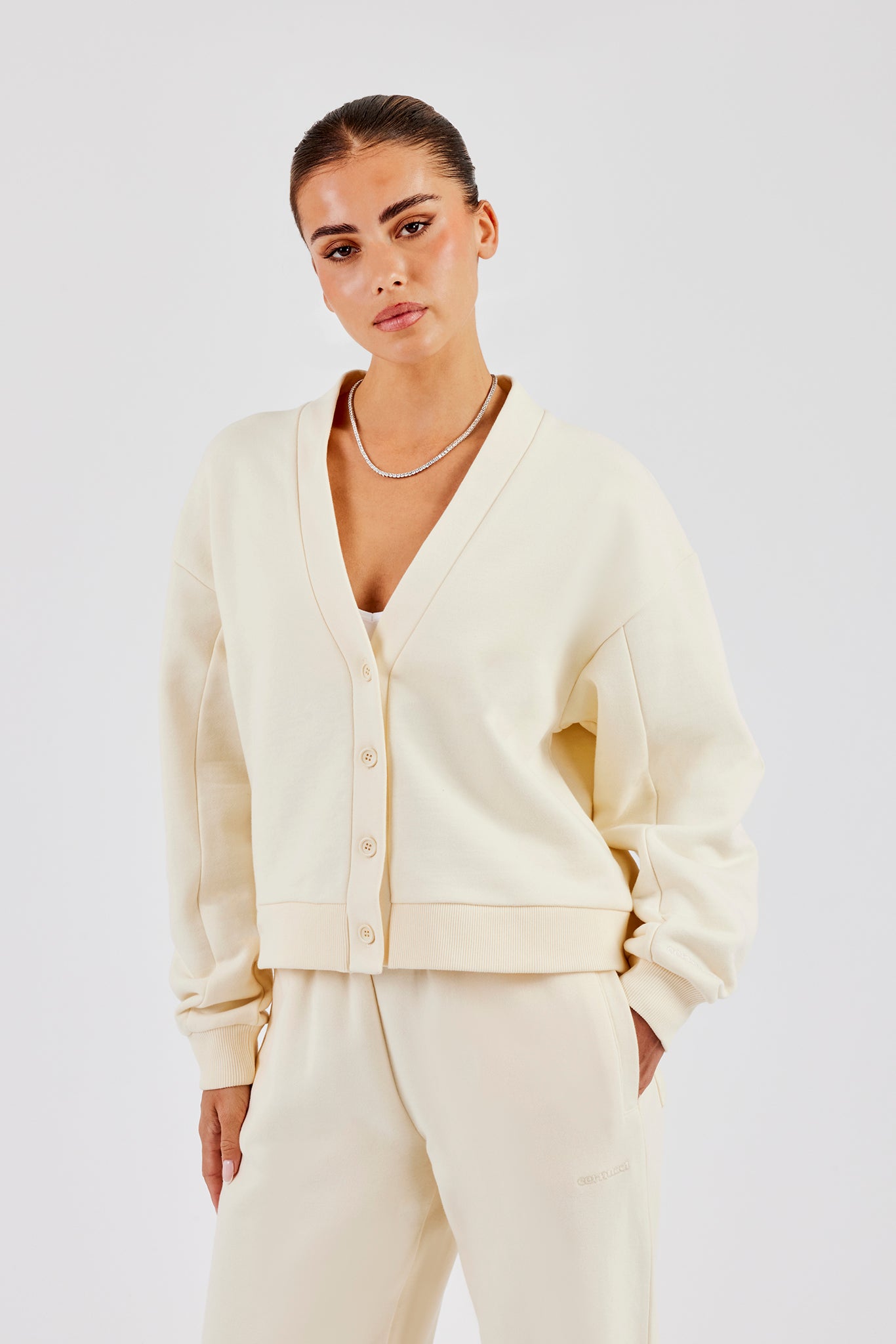 Jersey Boxy Cardigan- Butter Yellow