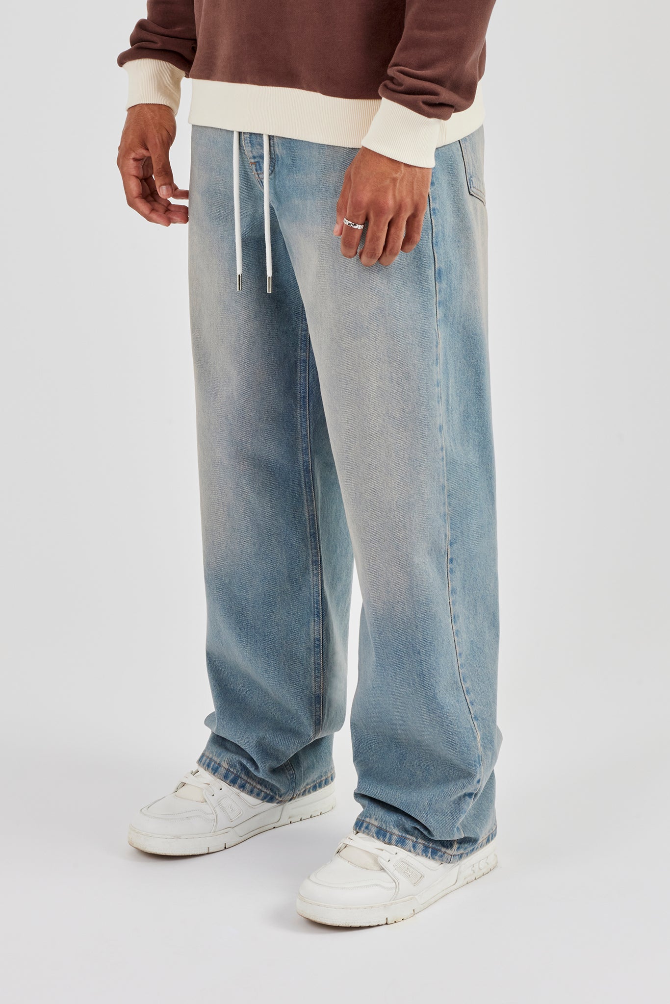Baggy Waistband Jean - Antique Wash