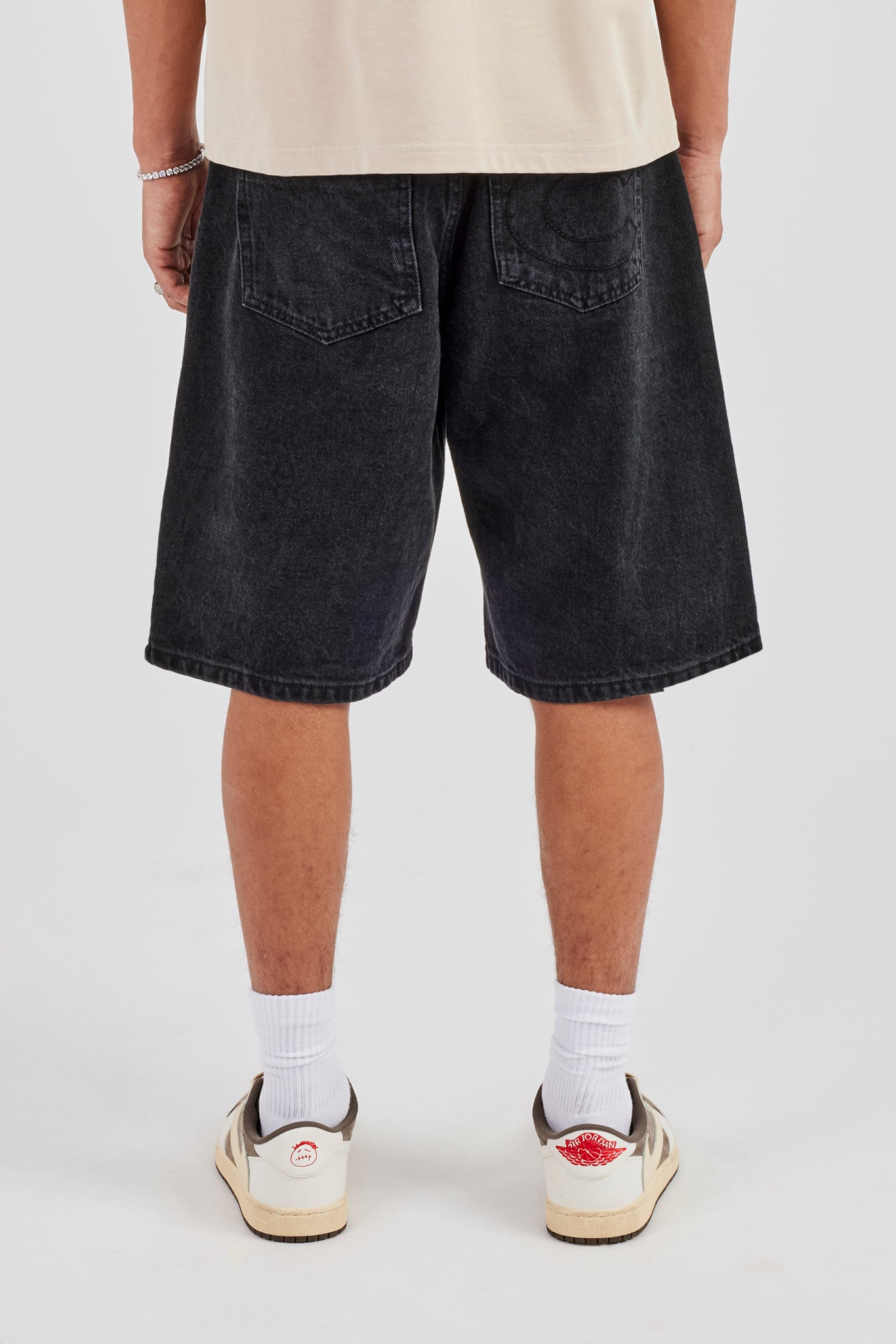 Denim Bermuda Jorts - Washed Black