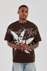 Diamonds In Paradise Oversize-T-Shirt - Schokolade