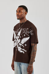 Diamonds In Paradise Oversize-T-Shirt - Schokolade