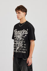 Cherub Circuito Oversize-T-Shirt - Schwarz