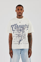 Cherub Circuito Oversize-T-Shirt - Off White