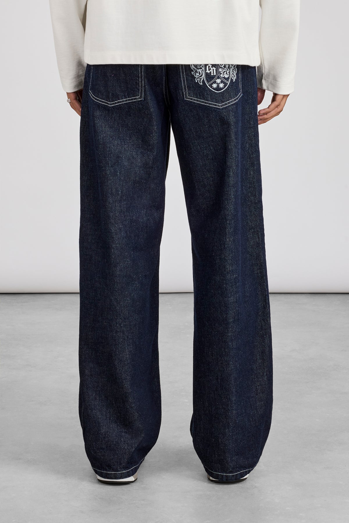 BRUSH EXTRA BAGGY JEANS INDIGO 34 ブラックアイパッチ BRUSH EXTRA 