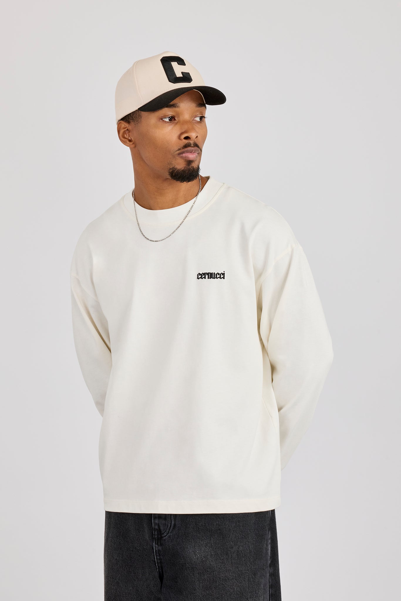 Long Sleeve Rio Graphc Print T-Shirt - Off White | Mens Tees