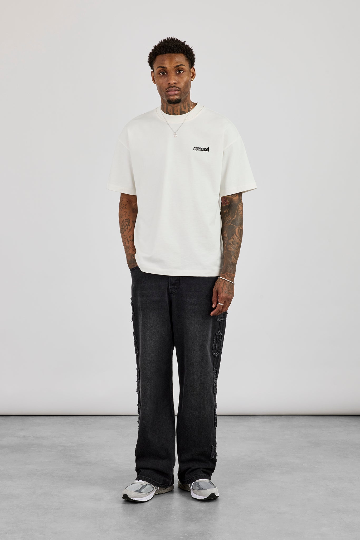 Oversized Rio Graphic Print T-Shirt - Off White | Mens Tees