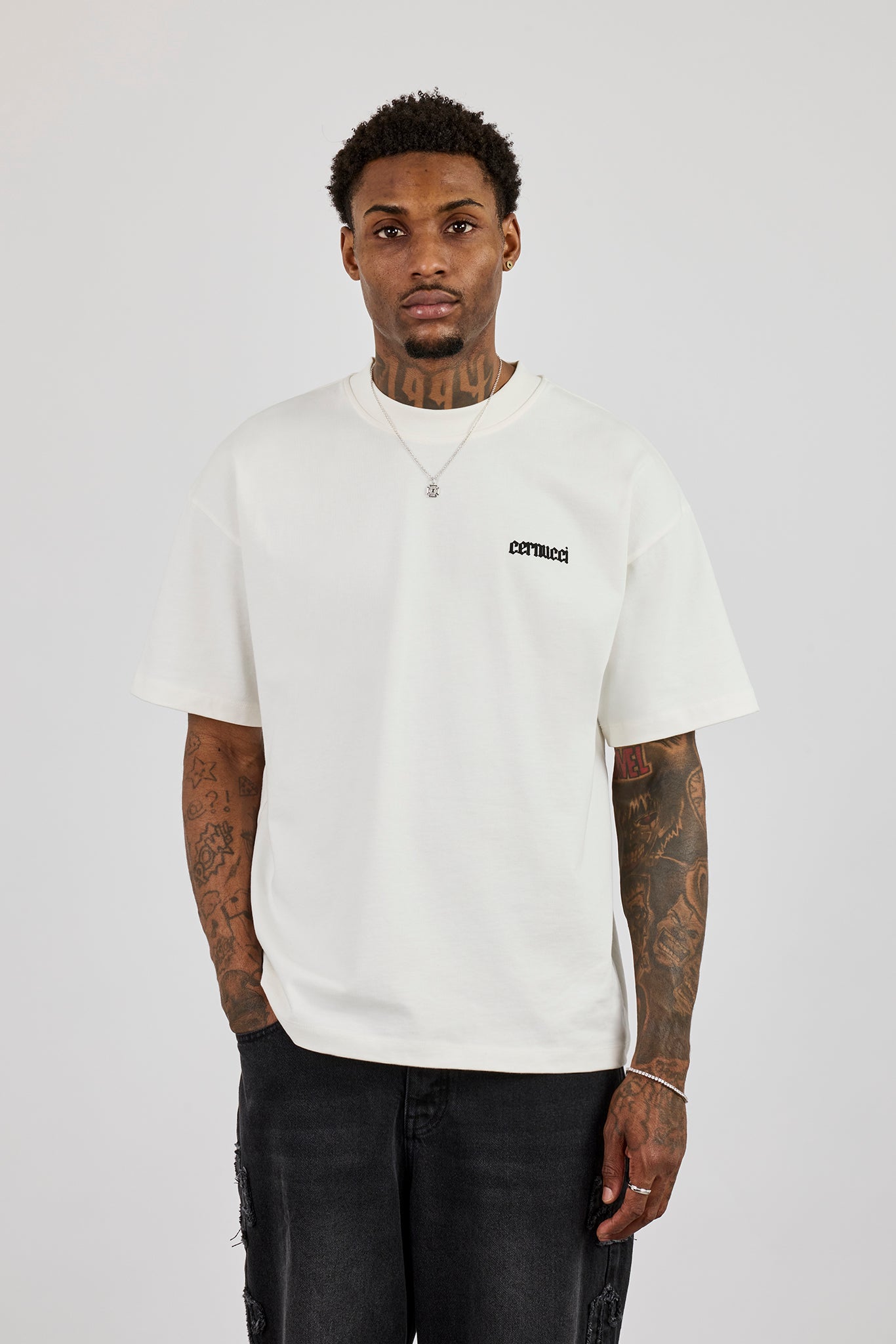 Oversized Rio Graphic Print T-Shirt - Off White | Mens Tees