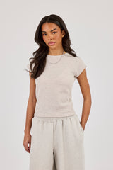 Waffle Baby Tee - Stone