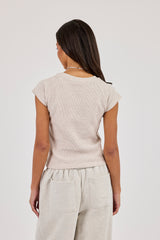 Waffle Baby Tee - Stone