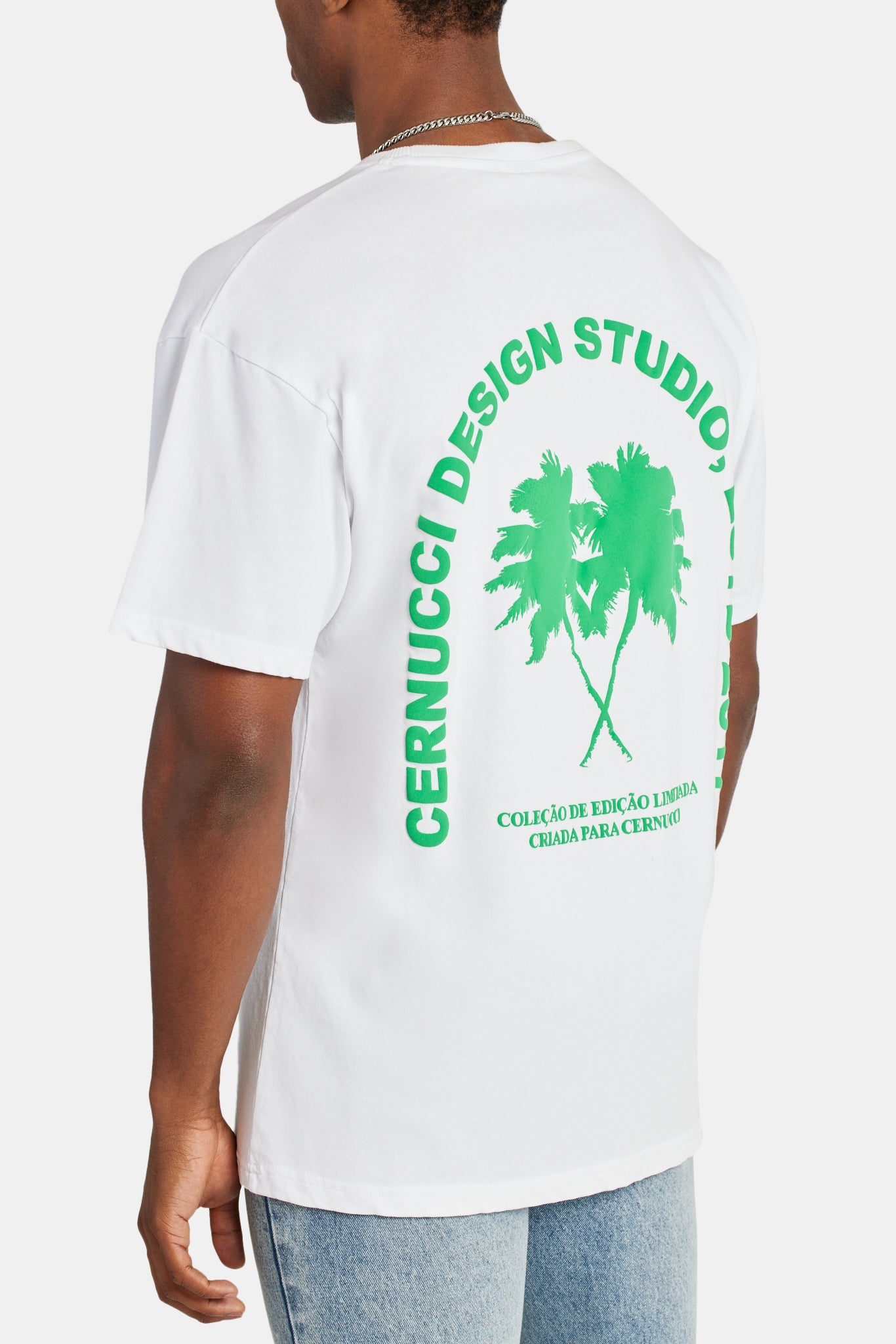 Oversized Palm T-Shirt - White – Cernucci