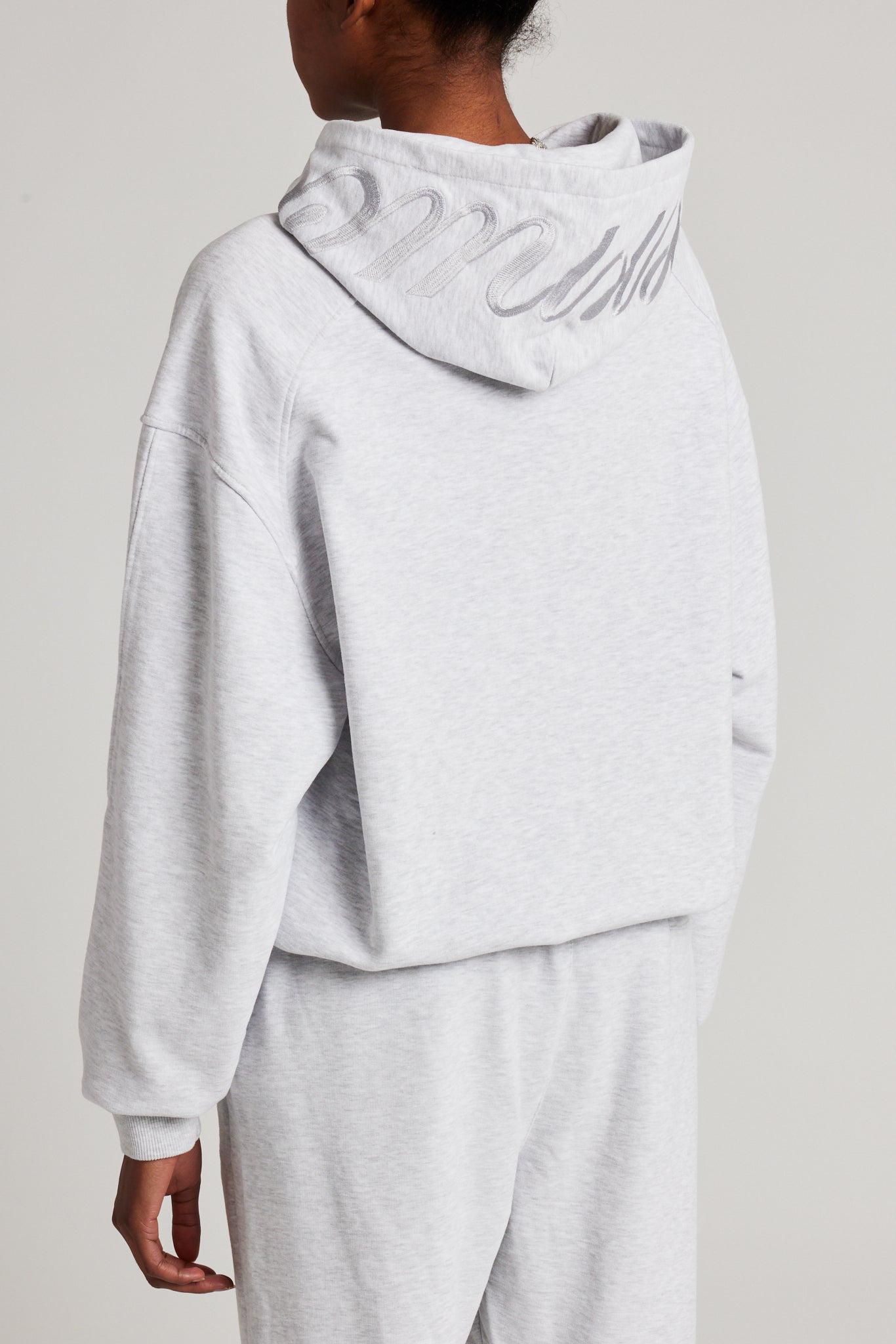 CCC Applique Varsity Hoodie - Grey Marl