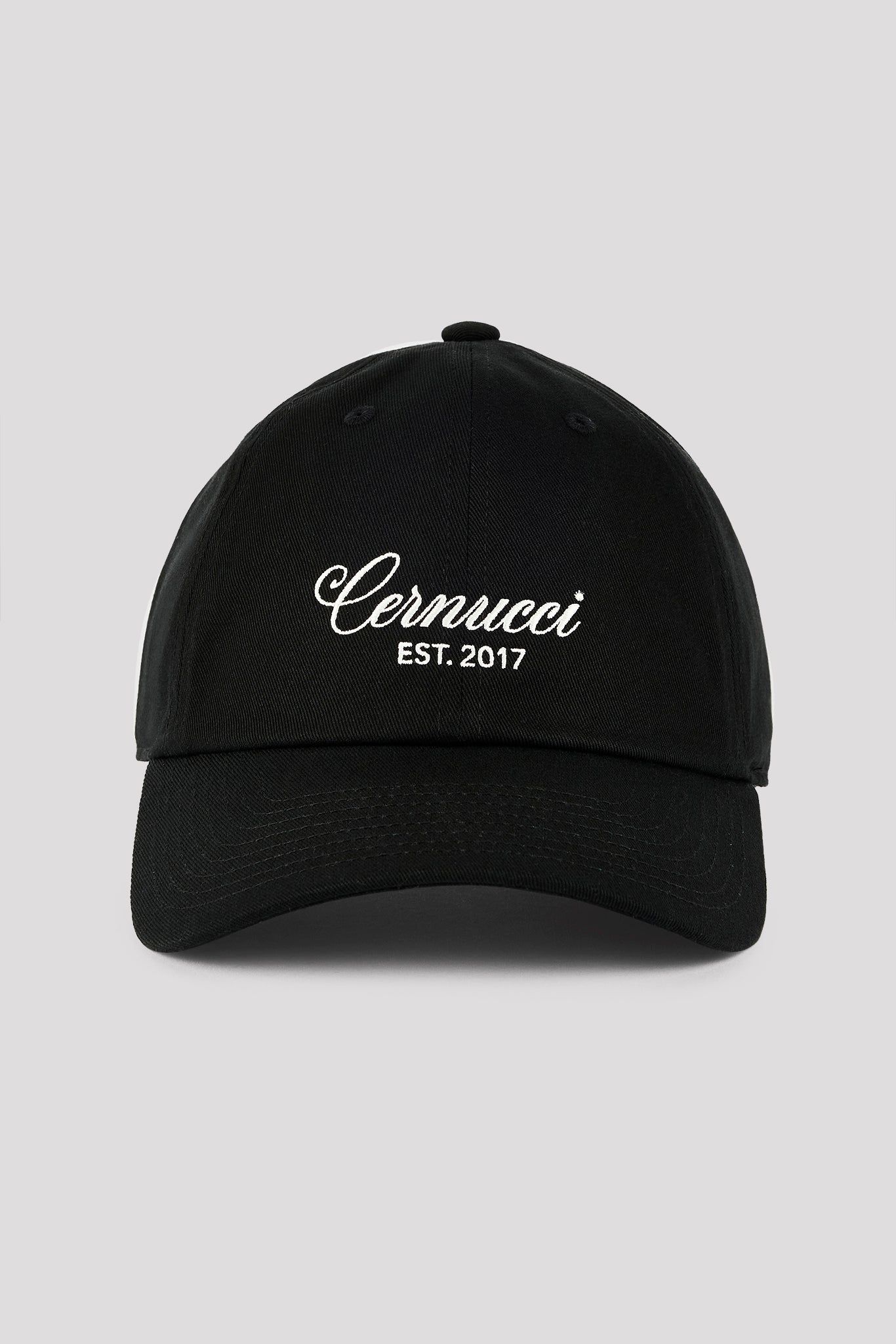 Womens Cernucci Script Logo Cap- Black
