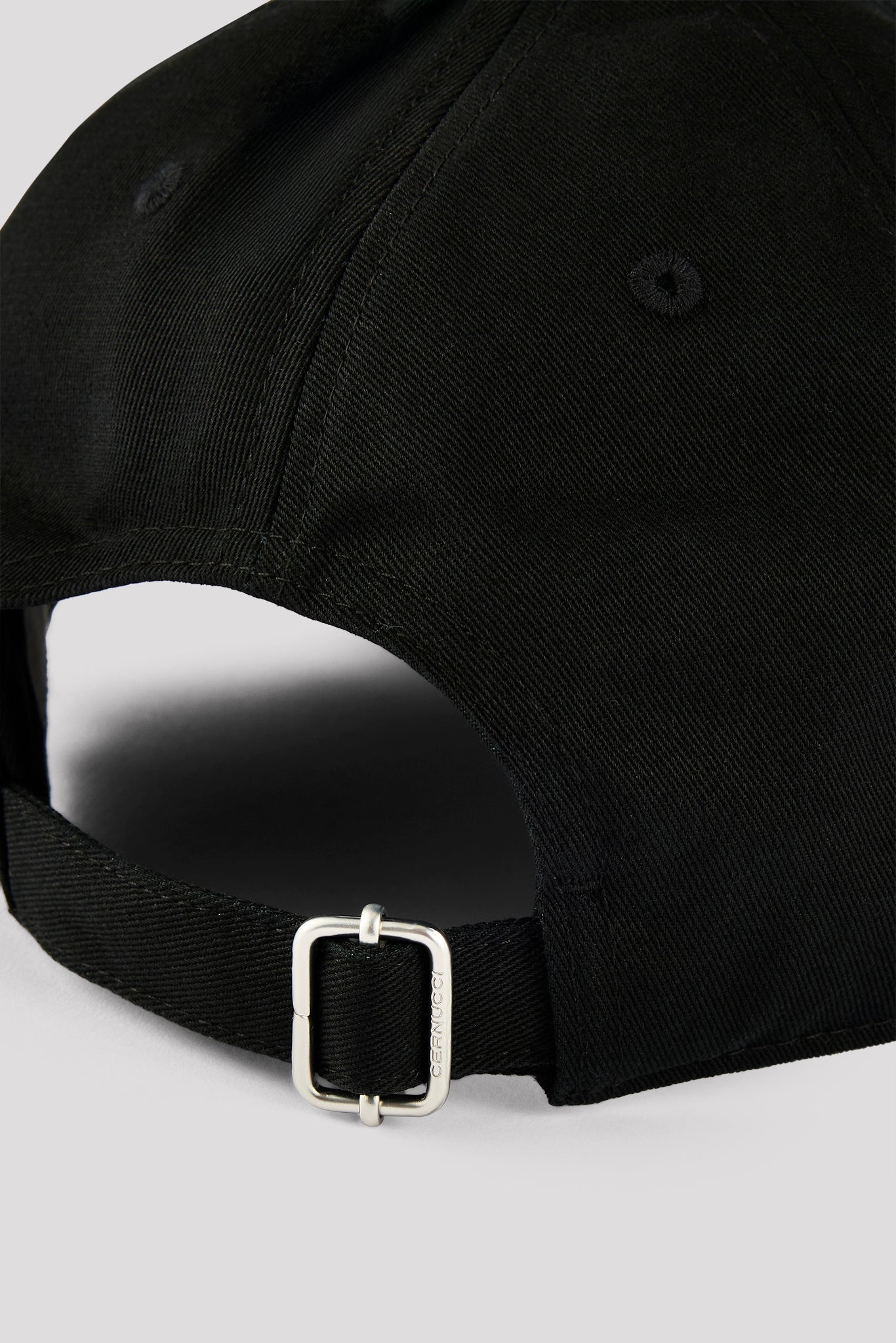 Womens Cernucci Script Logo Cap- Black