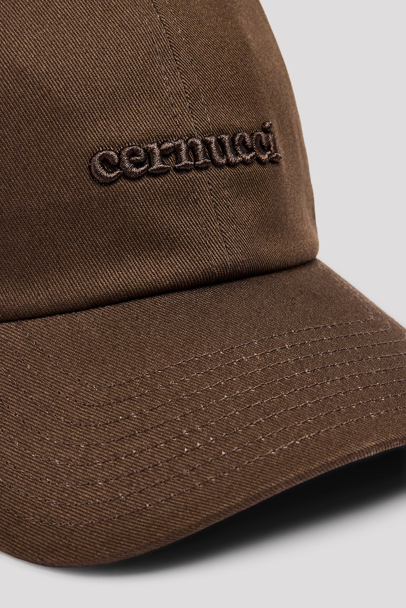 Ladies Embroidered Logo Cap - Coffee