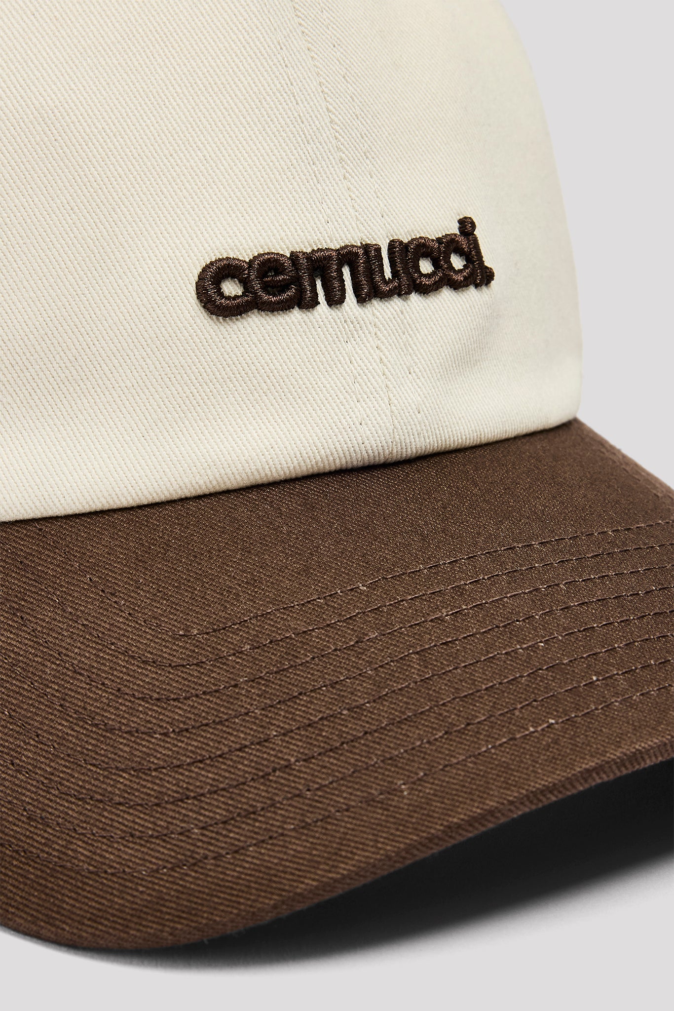 Ladies Contrast Micro Logo Cap - Brown
