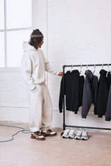 480 GSM Fleece Cuffed Jogger - Grey Marl